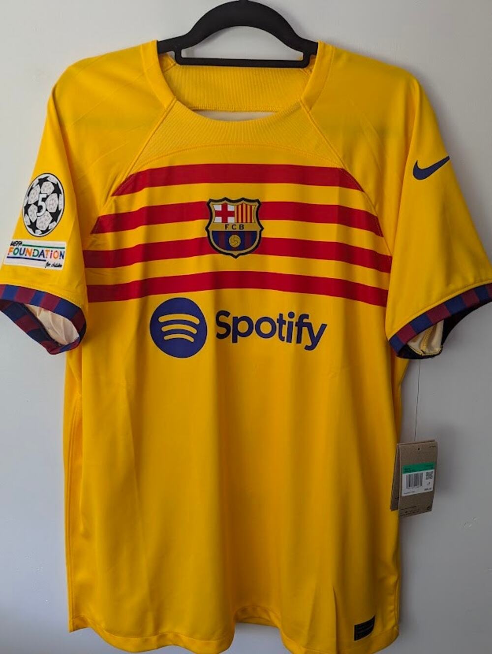 Barcelona 2023-24 Fermin Lopez Jersey XL UCL NWT Shirt